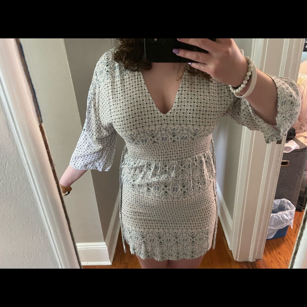 BLUE PATTERN DRESS
